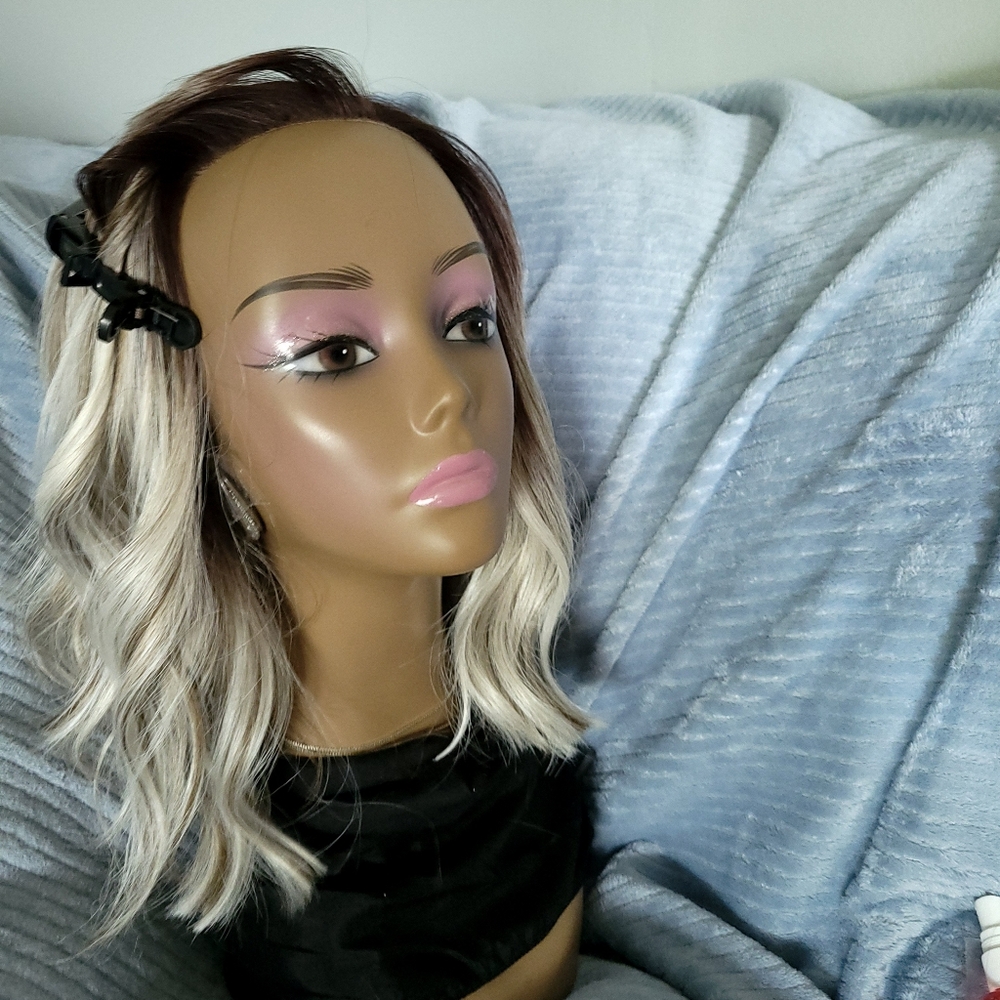 Chelsey Smith Crowns Wig! True Platinum Mixed W Medium Brown - Picture 9 of 14